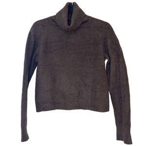 Frank And Oak Women’s Turtle Neck Crop Sweater Brown Long Sleeve Wool Blend.  XS